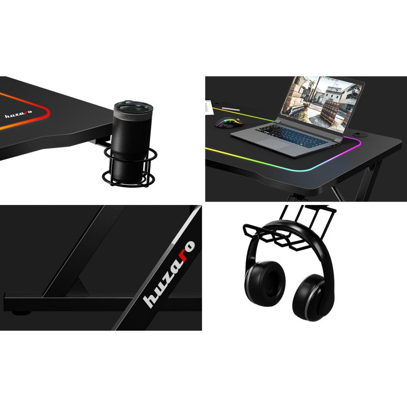Huzaro Hero 1.8 Black 100 cm gaming stol - slika 9