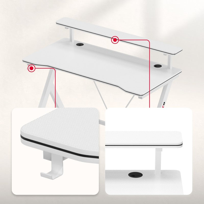 Huzaro Hero 1.9 White 120 cm gaming stol - slika 3