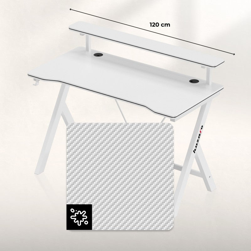 Huzaro Hero 1.9 White 120 cm gaming stol - slika 6