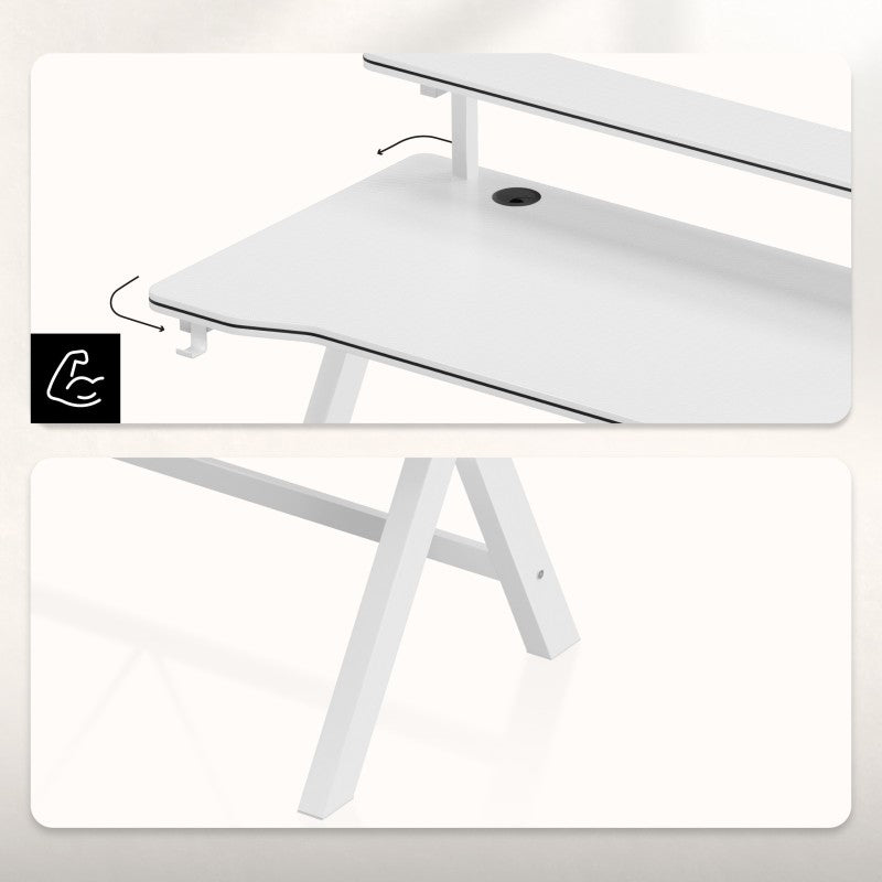 Huzaro Hero 1.9 White 120 cm gaming stol - slika 8