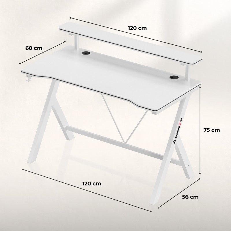 Huzaro Hero 1.9 White 120 cm gaming stol - slika 16