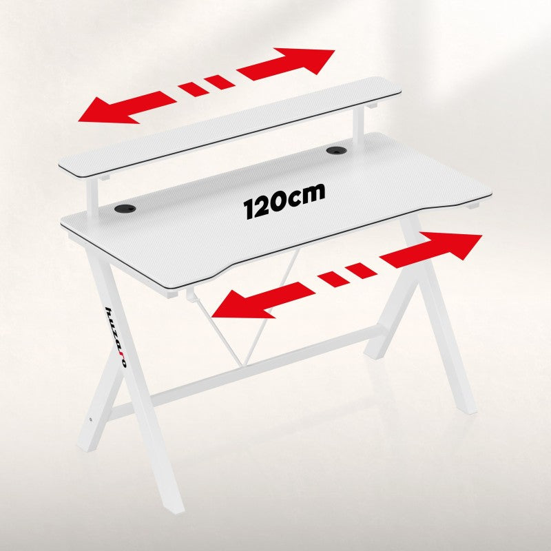 Huzaro Hero 1.9 White 120 cm gaming stol - slika 17