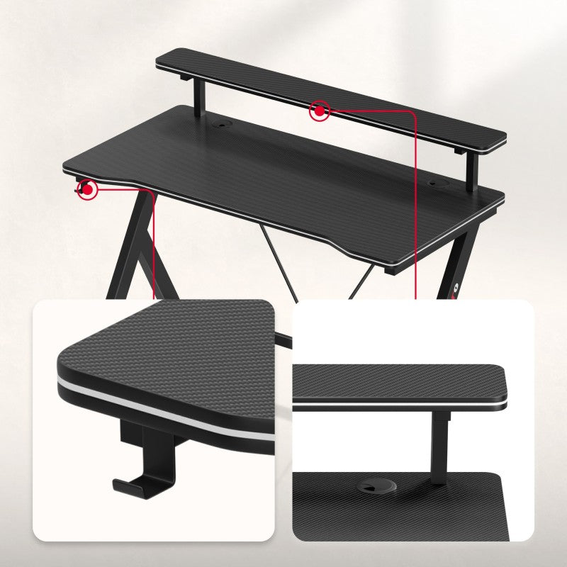Huzaro Hero 1.9 Black 120 cm gaming stol - slika 3