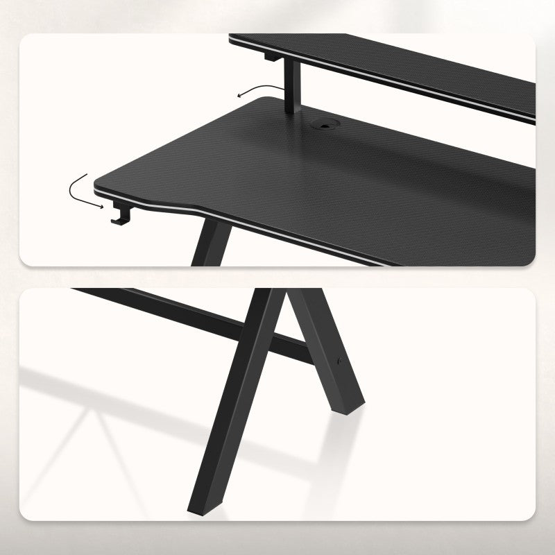 Huzaro Hero 1.9 Black 120 cm gaming stol - slika 5