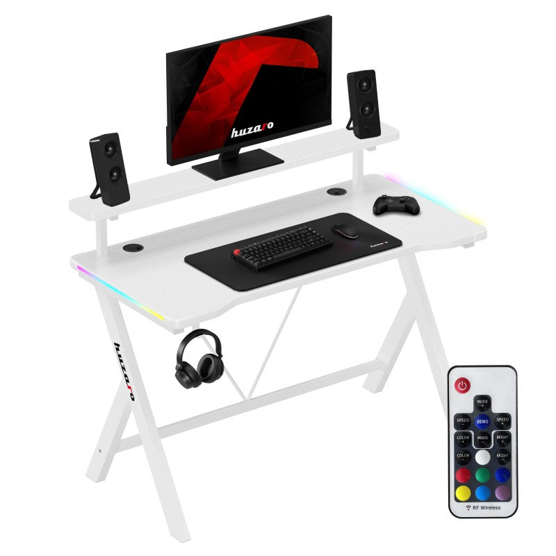 Huzaro Hero 1.9 RGB White 120 cm gaming stol - slika 2