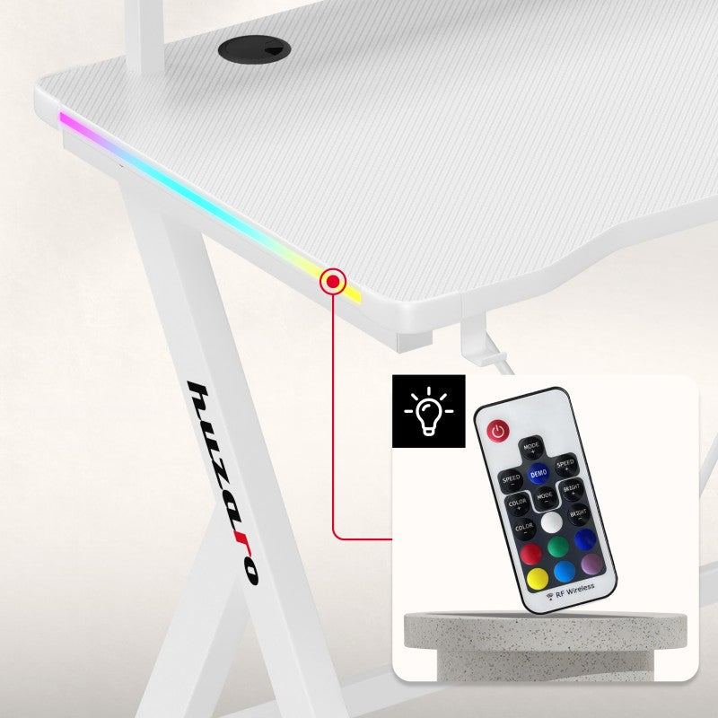 Huzaro Hero 1.9 RGB White 120 cm gaming stol - slika 14