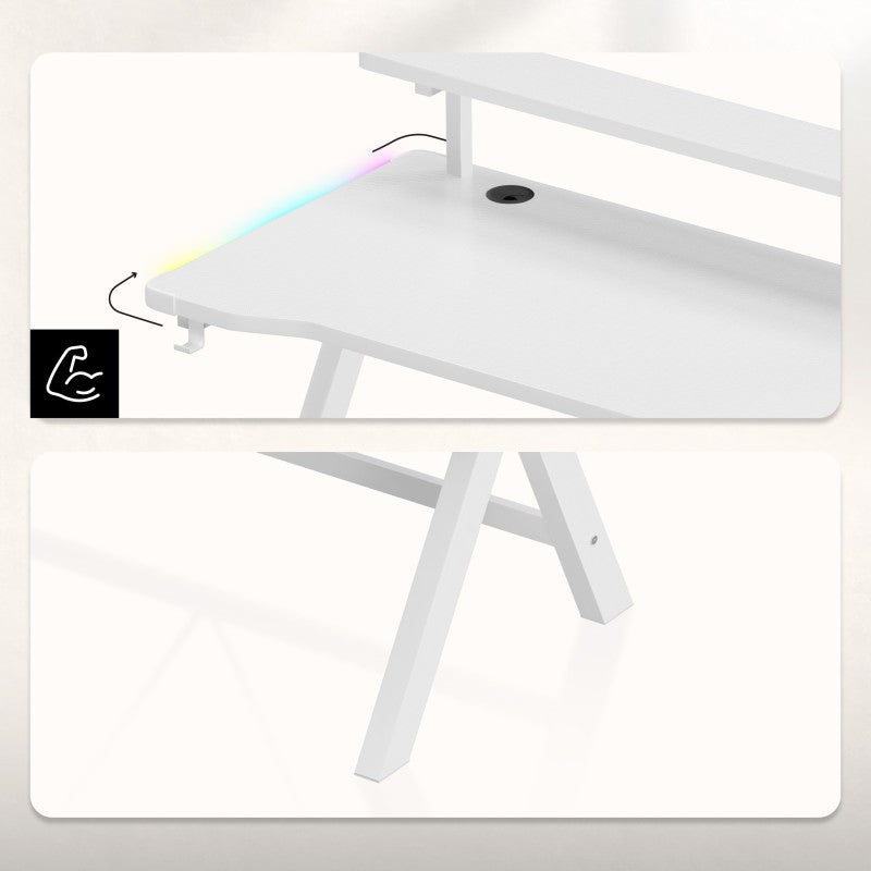 Huzaro Hero 1.9 RGB White 120 cm gaming stol - slika 17