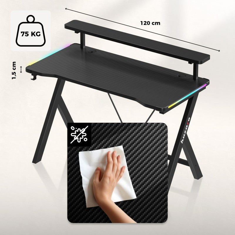 Huzaro Hero 1.9 RGB gaming stol 120 cm - slika 18