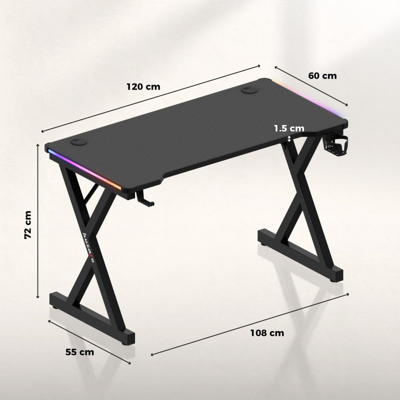 Huzaro Hero 2.3 RGB 120 cm gaming stol - slika 10