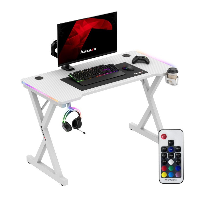 Huzaro Hero 2.3 RGB White 120 cm gaming stol - slika 1