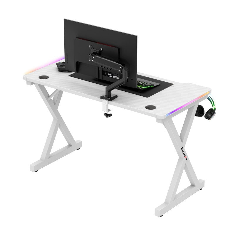 Huzaro Hero 2.3 RGB White 120 cm gaming stol - slika 3