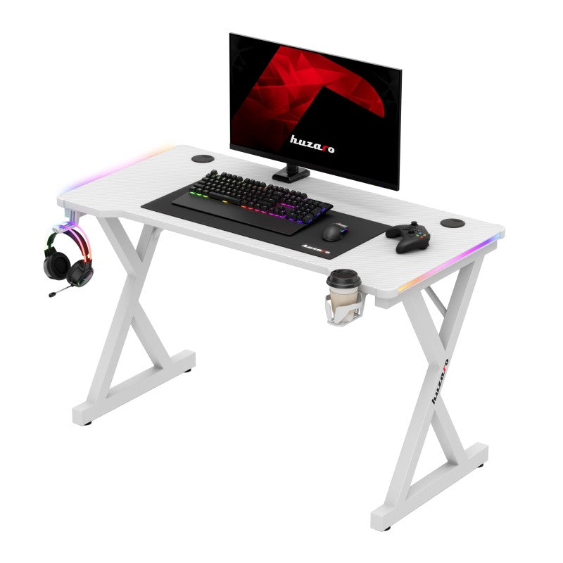 Huzaro Hero 2.3 RGB White 120 cm gaming stol - slika 5