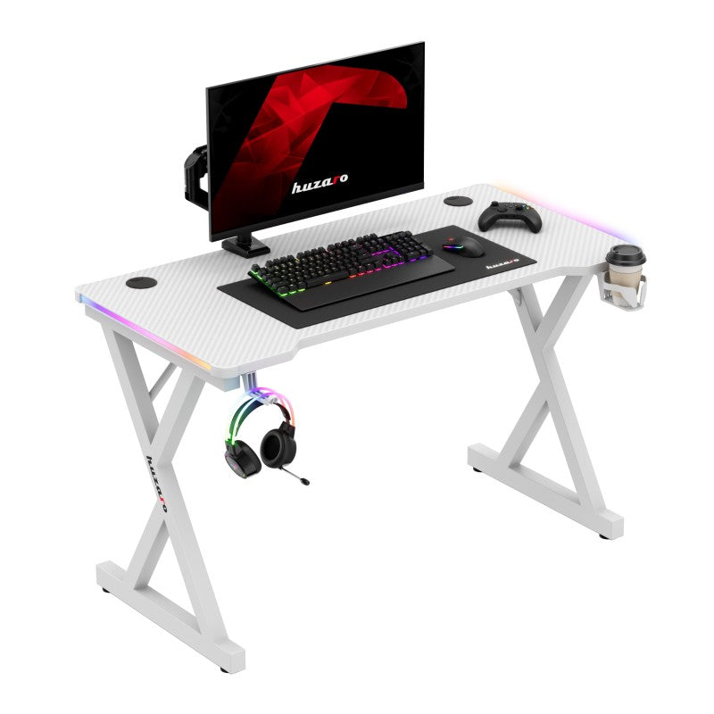 Huzaro Hero 2.3 RGB White 120 cm gaming stol - slika 7