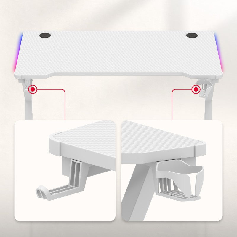 Huzaro Hero 2.3 RGB White 120 cm gaming stol - slika 12