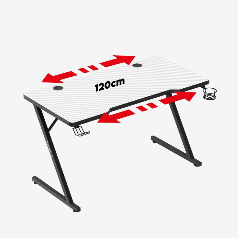 Huzaro Hero 2.5 White 120 cm gaming stol - slika 5