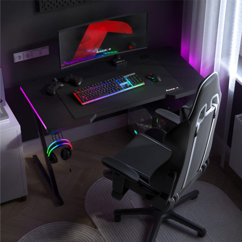 Huzaro Hero 2.5 RGB Black 120 cm gaming stol - slika 4