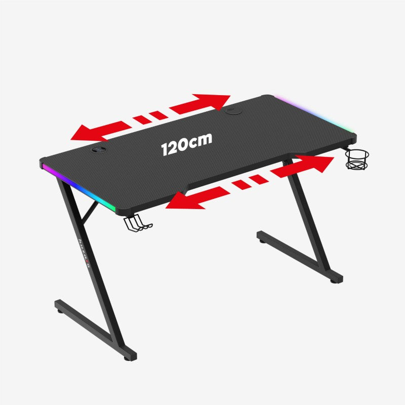 Huzaro Hero 2.5 RGB Black 120 cm gaming stol - slika 5