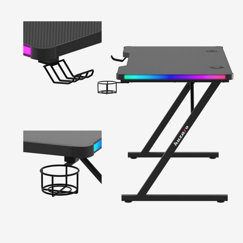 Huzaro Hero 2.5 RGB Black 120 cm gaming stol - slika 12