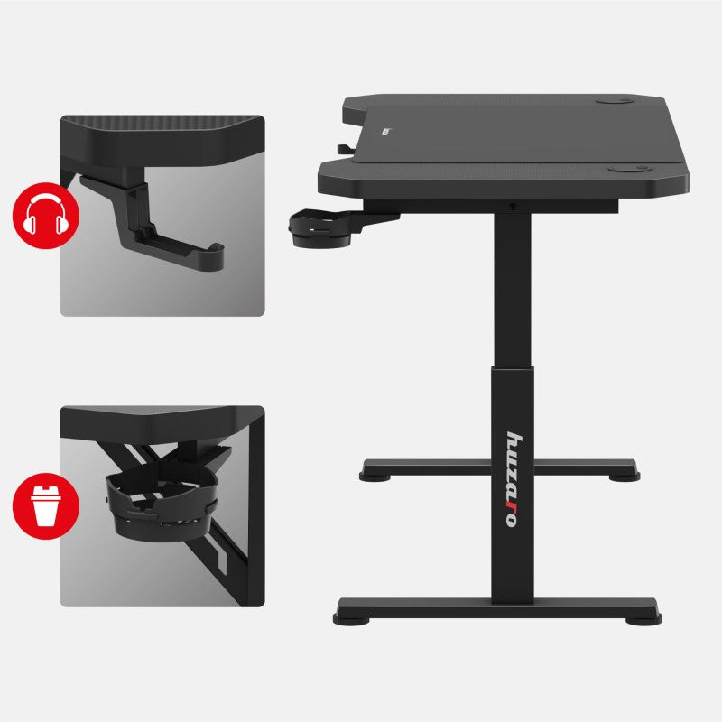 Huzaro Hero 2.6 Black 120 cm gaming stol - slika 3