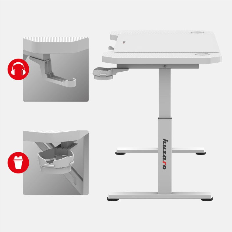 Huzaro Hero 2.6 White 120 cm gaming stol - slika 3