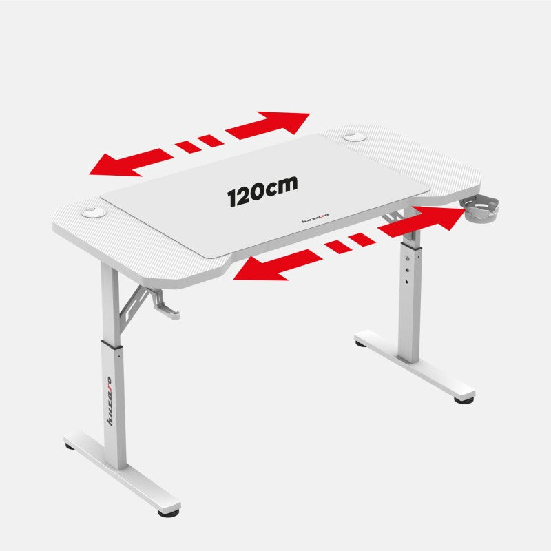 Huzaro Hero 2.6 White 120 cm gaming stol - slika 5
