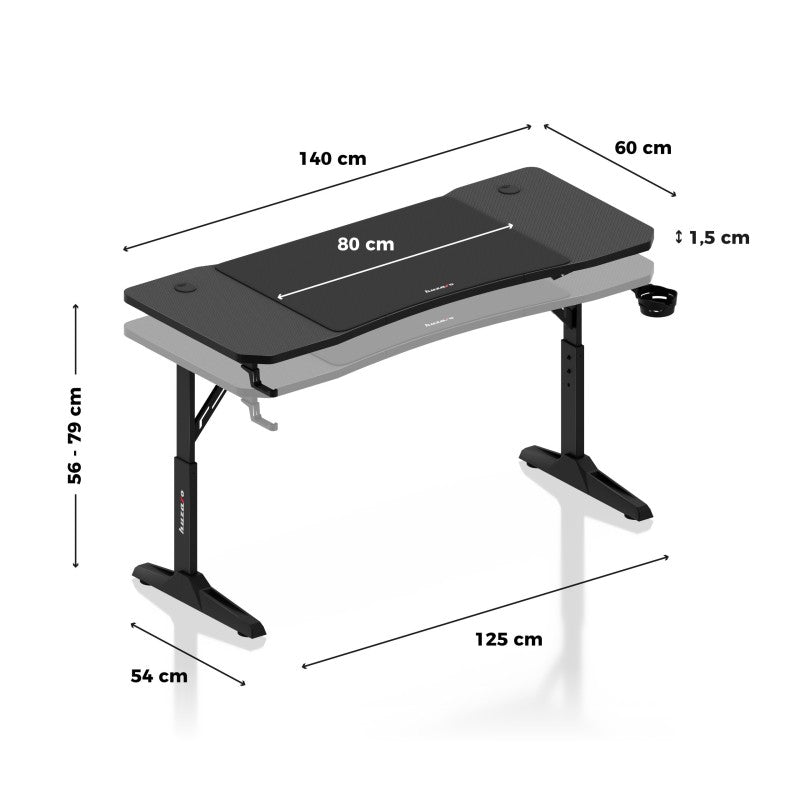 Huzaro Hero 3.6 gaming stol Black - slika 15