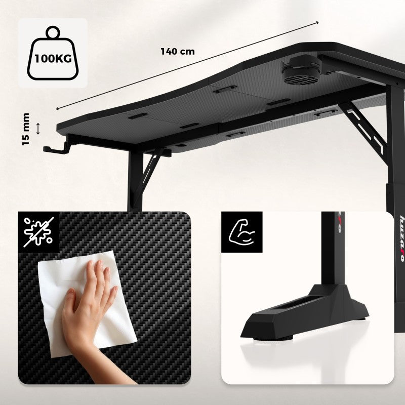 Huzaro Hero 3.6 gaming stol Black - slika 16