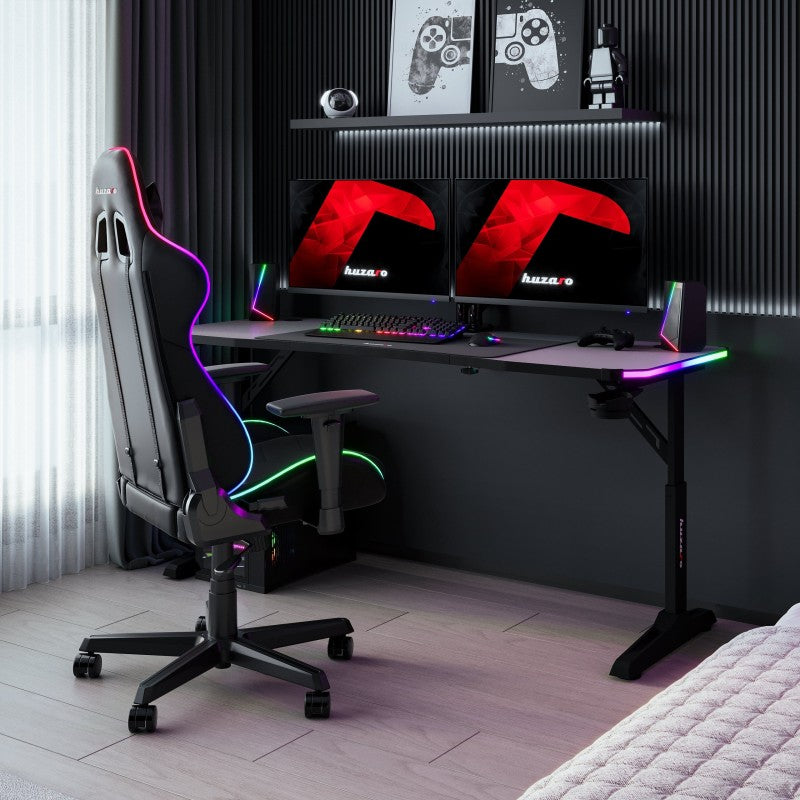 Huzaro Hero 4.6 RGB Black 160 cm gaming stol - slika 4