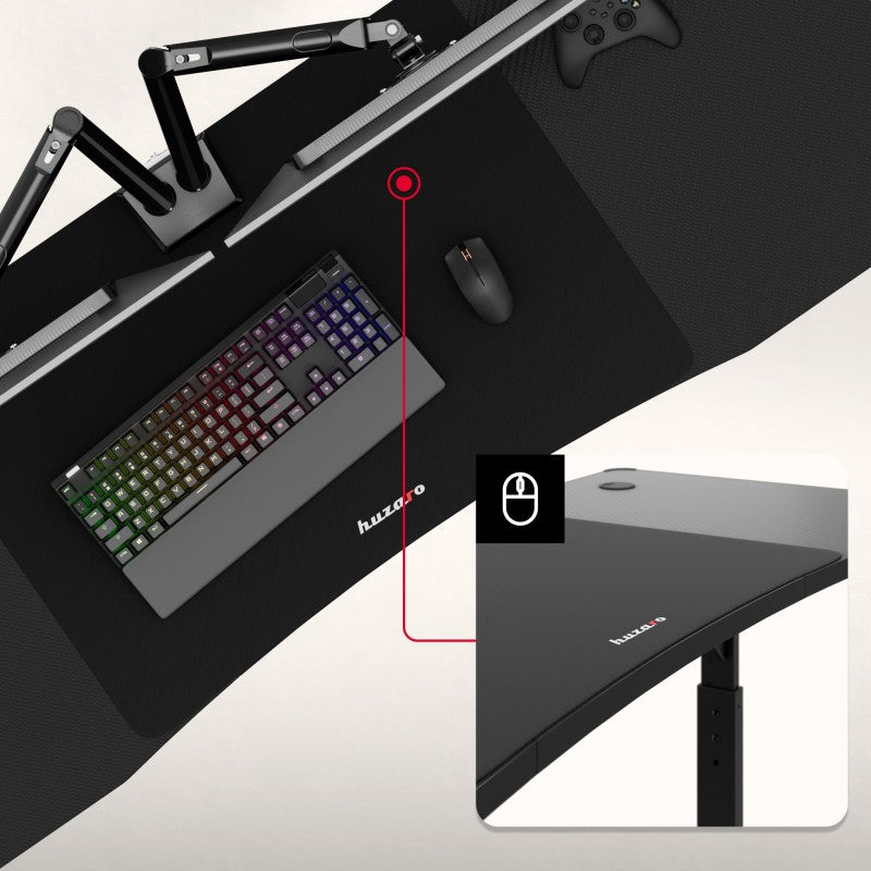 Huzaro Hero 4.6 RGB Black 160 cm gaming stol - slika 6