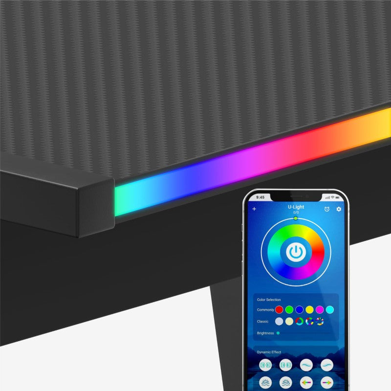 Huzaro Hero 6.0 RGB Black 147 cm kutni gaming stol - slika 4