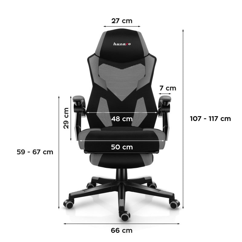 Gaming stolica Huzaro Combat 3.1 Grey - slika 8
