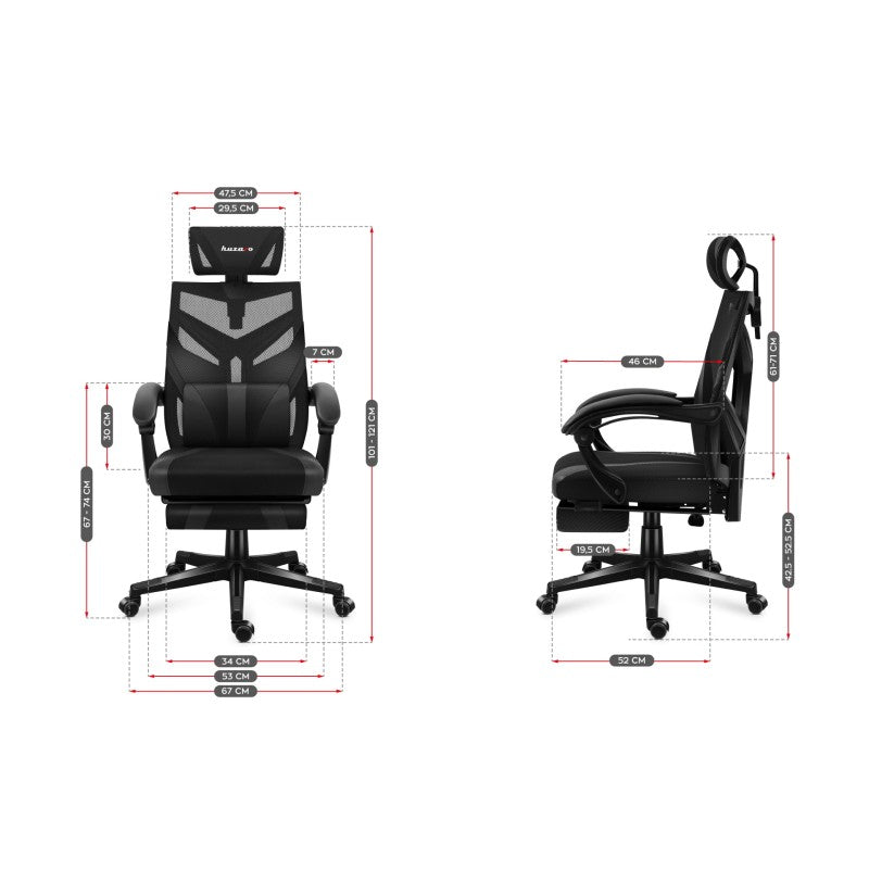 Huzaro Combat 5.0 gaming stolica Black - slika 15