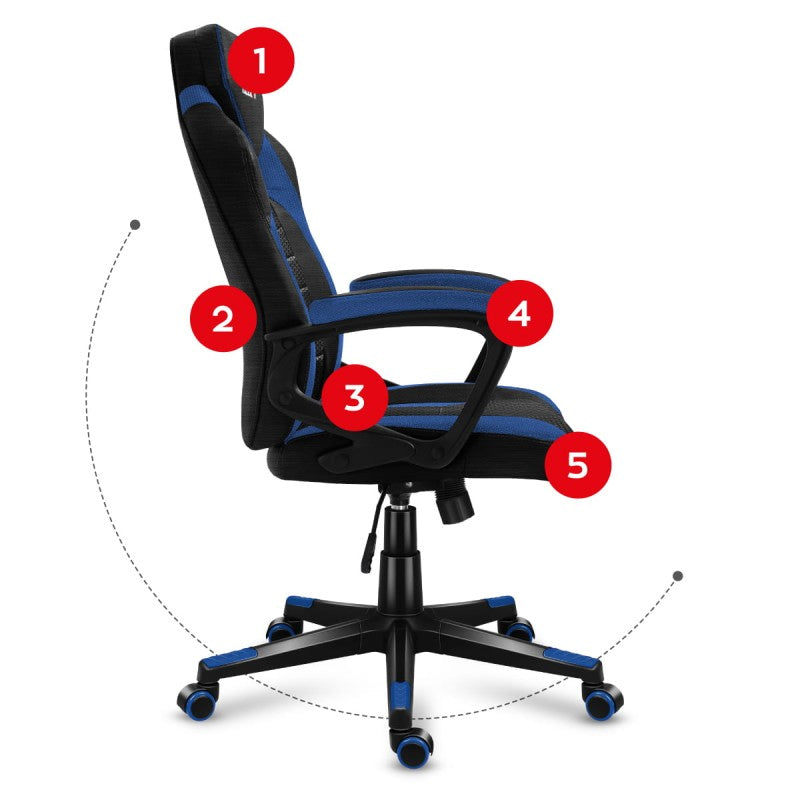 Gaming stolica Huzaro Force 2.5 Blue Mesh - slika 9