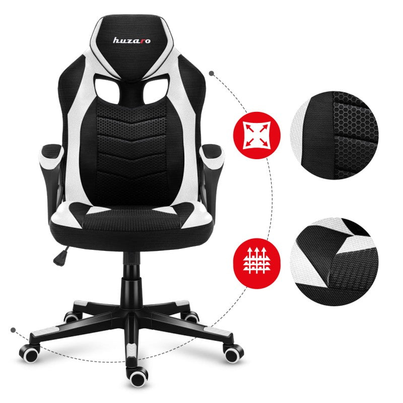 Gaming stolica Huzaro Force 2.5 White Mesh - slika 9