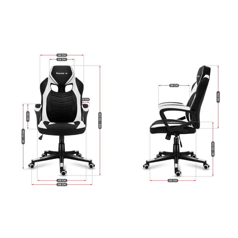Gaming stolica Huzaro Force 2.5 White Mesh - slika 13