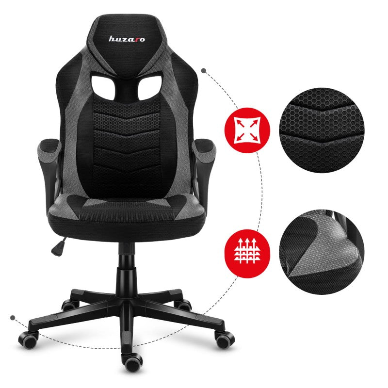 Gaming stolica Huzaro Force 2.5 Grey Mesh - slika 9