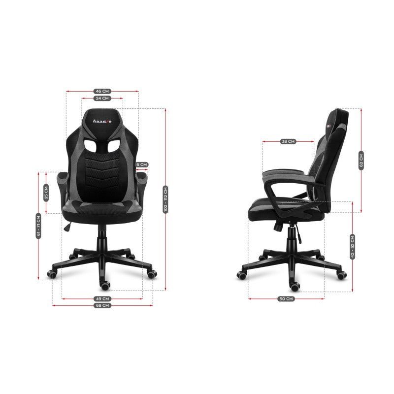 Gaming stolica Huzaro Force 2.5 Grey Mesh - slika 15