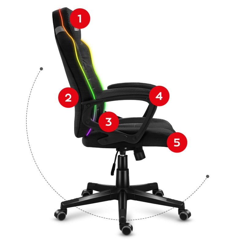 Gaming stolica Huzaro Force 2.5 RGB Mesh - slika 10