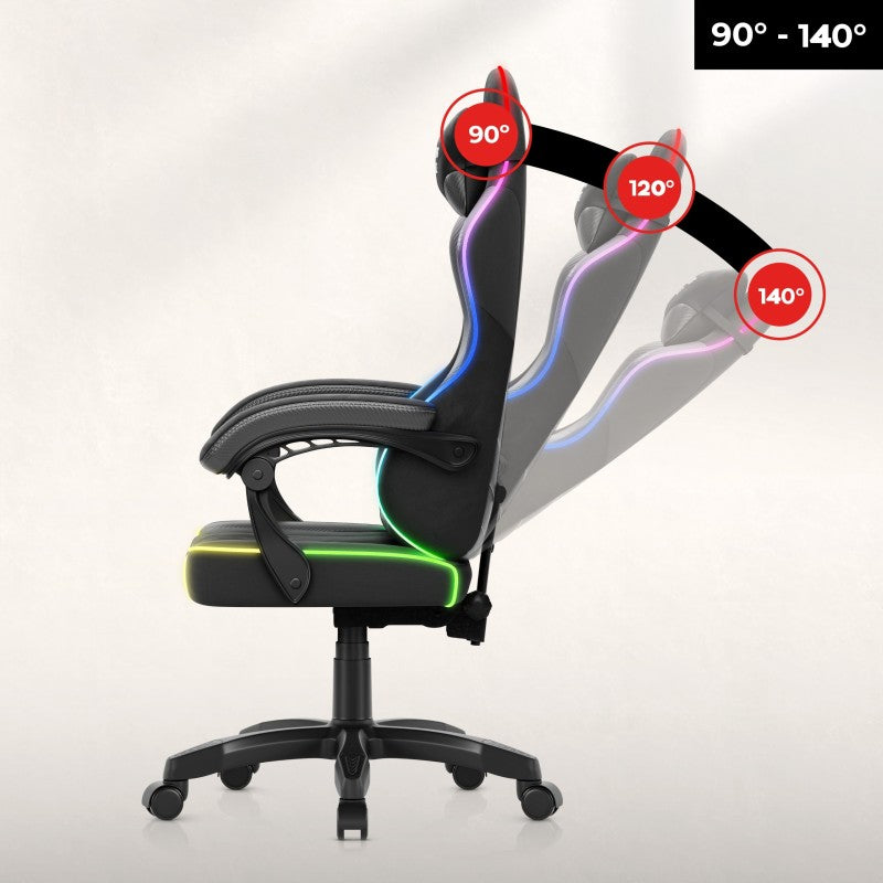 Huzaro Force 2.7 RGB Black velur gaming stolica - slika 8