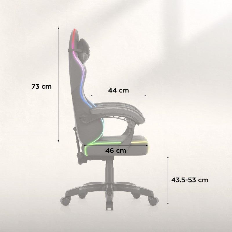 Huzaro Force 2.7 RGB Black velur gaming stolica - slika 9