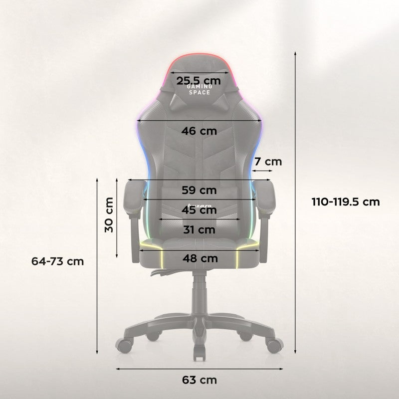 Gaming stolica Huzaro Force 2.7 RGB Black velour - slika 10