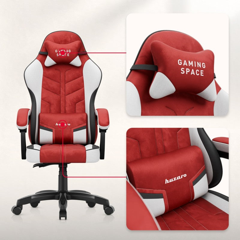 Huzaro Force 2.7 Red velur gaming stolica - slika 4