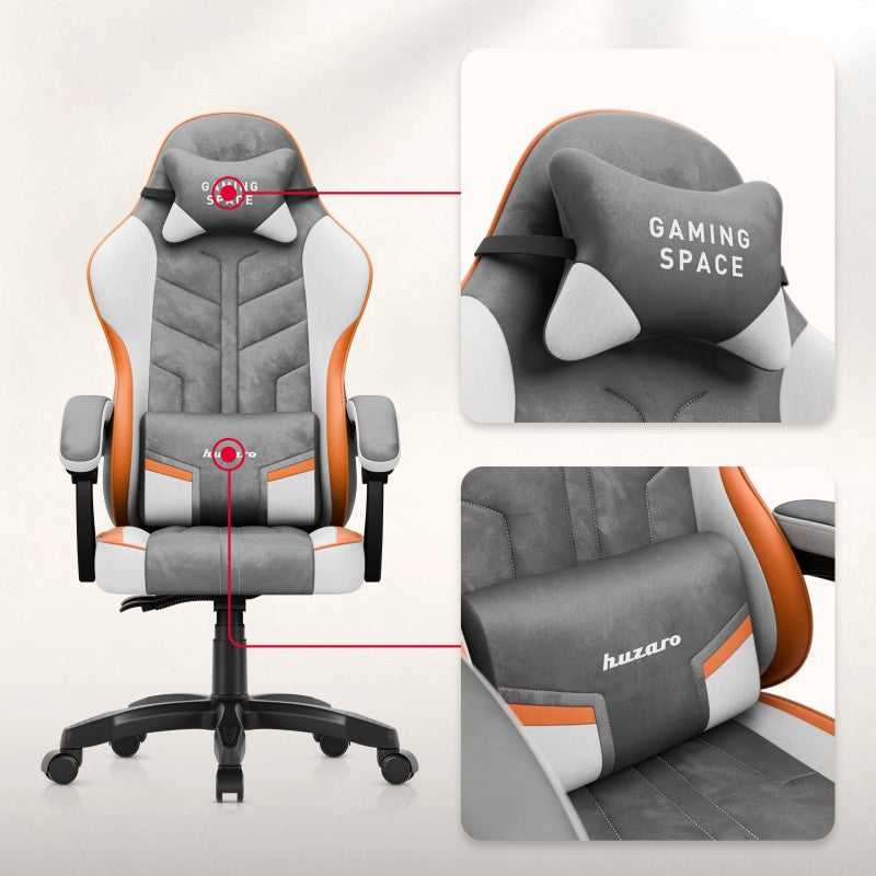 Gaming stolica Huzaro Force 2.7 Grey velour - slika 4