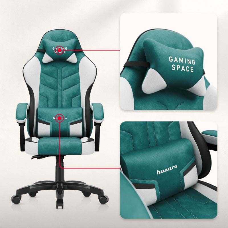 Huzaro baršunasta gaming stolica Force 2.7 Green - slika 11