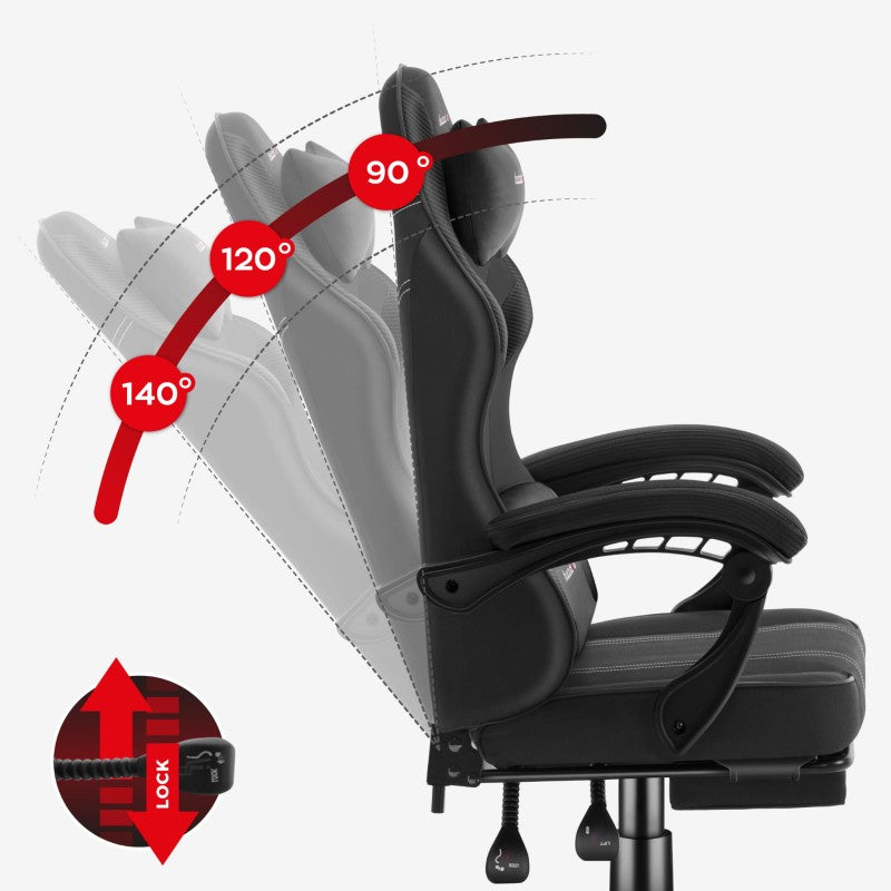 Huzaro Force 3.7 Carbon Black gaming stolica - slika 3