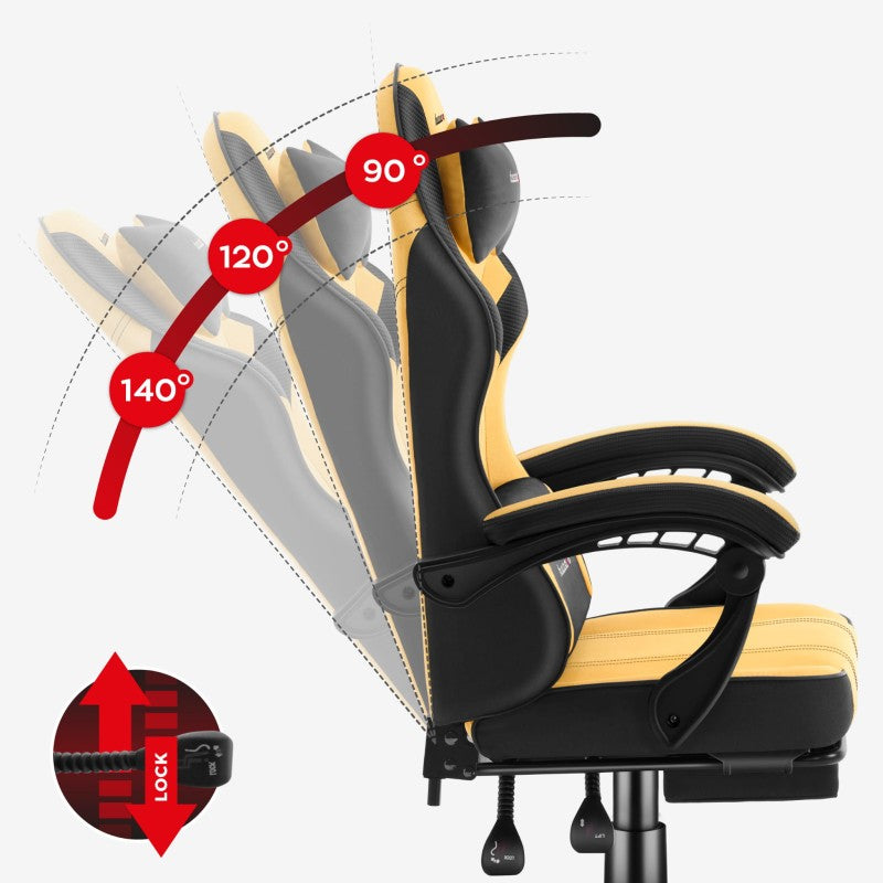 Gaming stolica Huzaro Force 3.7 Yellow - slika 3