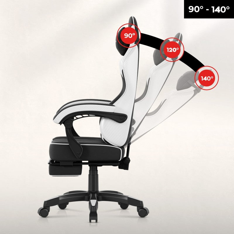 Gaming stolica Huzaro Force 3.7 White Carbon - slika 4