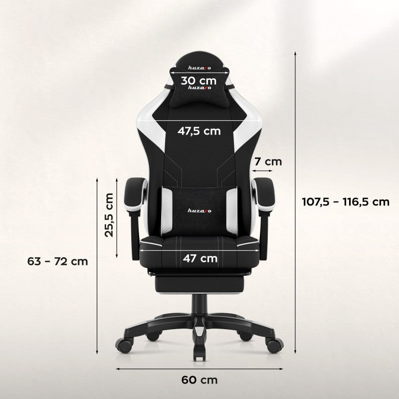 Gaming stolica Huzaro Force 3.7 White Carbon - slika 10