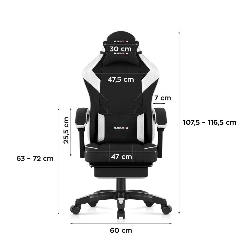 Gaming stolica Huzaro Force 3.7 White Carbon - slika 11