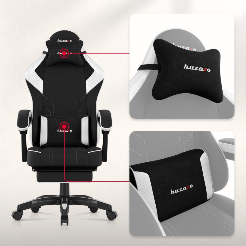 Gaming stolica Huzaro Force 3.7 White Carbon - slika 16